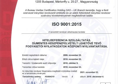 ISO9001_HU tanúsítvány